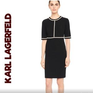 Karl Lagerfeld Black & White Pearl Detail
Dress- Size O